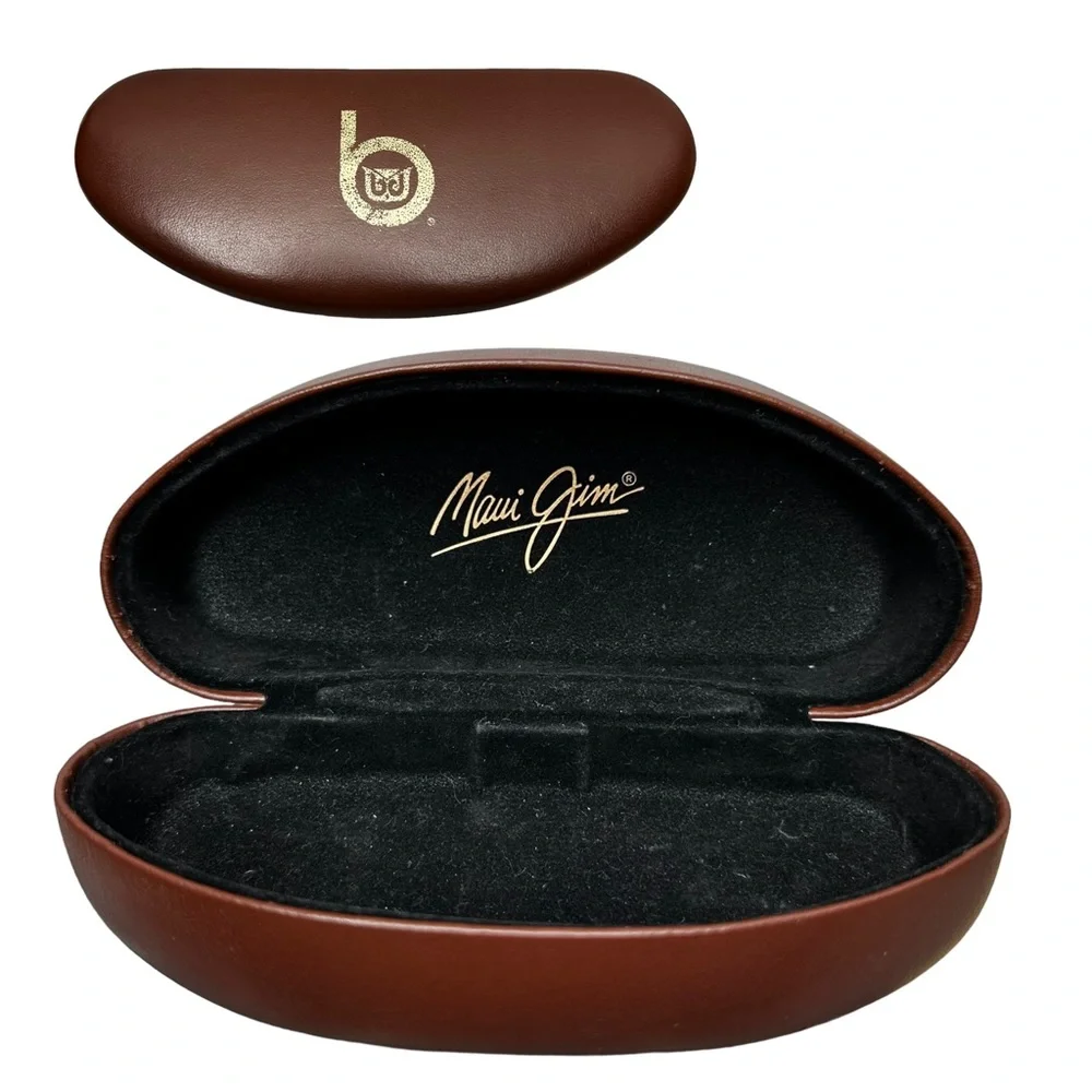 Maui Jim Unisex Brown & Black Large Sunglasses Hard Shell Travel Storage Case